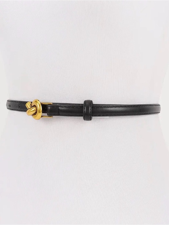 Gold Knot Buckle Black Belt main image 4